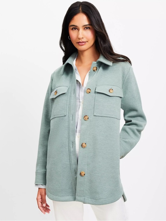LOFT Jackets & Blazers - Loft Women’s Green Brushed Shirt Jacket